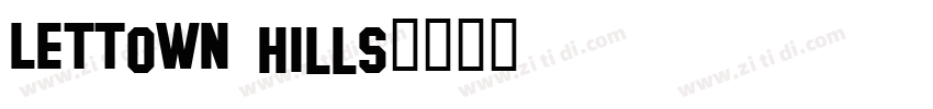 Lettown Hills字体转换